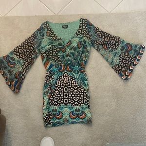 Bebe Dress , Multi Color, X-Small, Worn Once